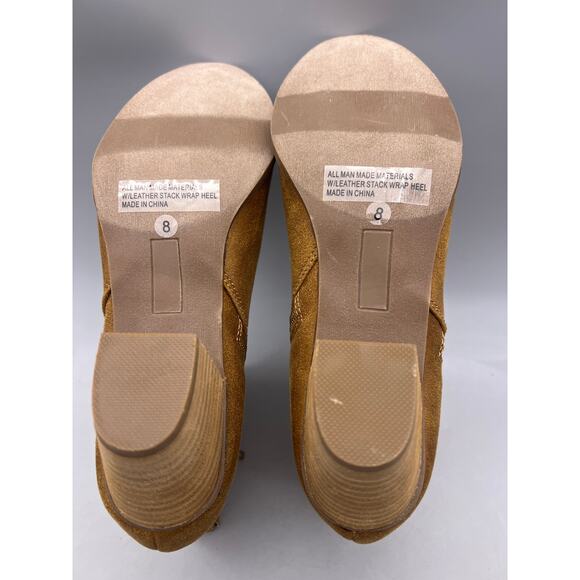 DV By Dolce Vita Caitie Womens Tan Brown Double Side Zip Ankle Booties Size 8 - Picture 10 of 11